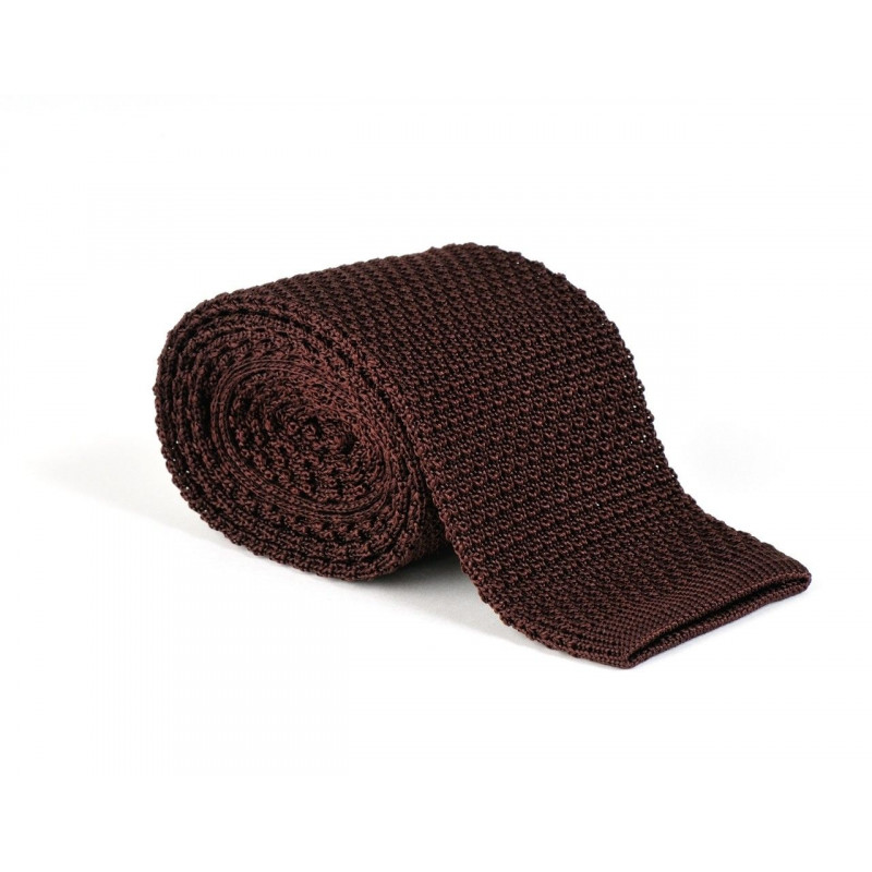 Cravate tricot marron jamais en désaccord