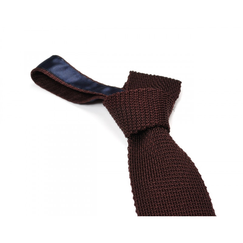 Cravate tricot marron jamais en désaccord, vue 2