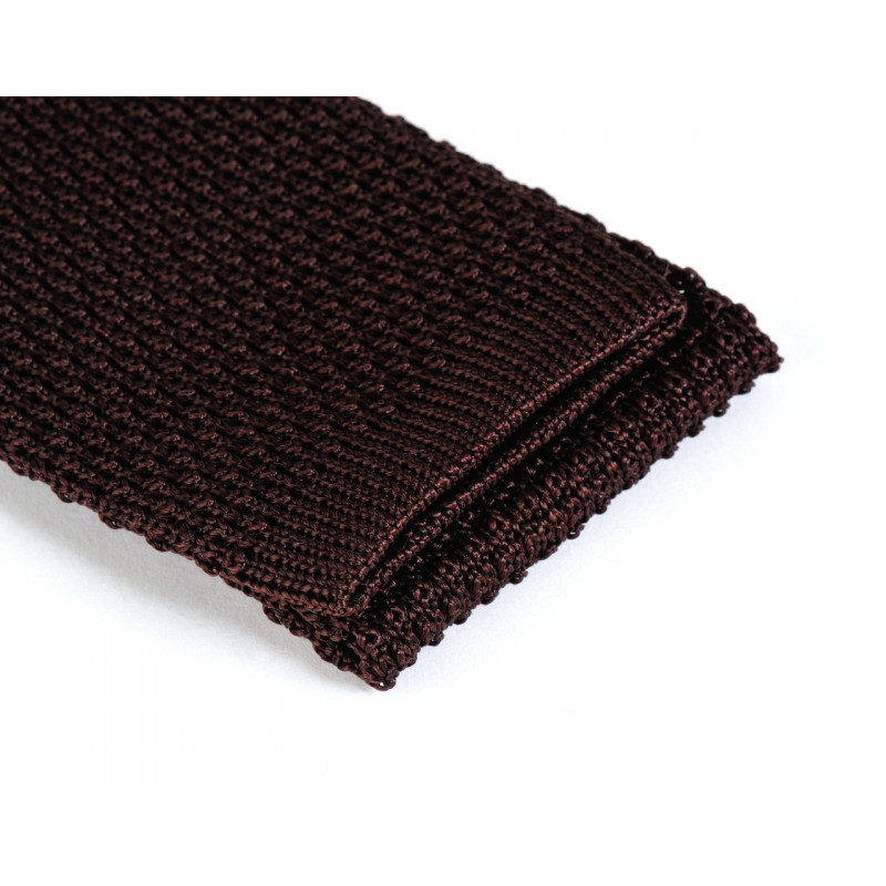 Cravate tricot marron jamais en désaccord, vue 3