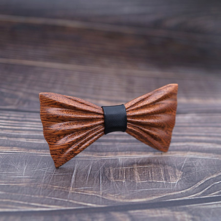 Noeud Papillon en bois Sapelli ( sans pochette assortie), vue 3