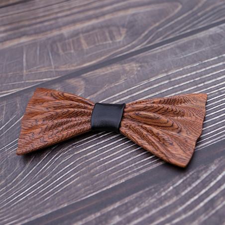 Noeud Papillon en bois Sapelli ( sans pochette assortie), vue 4