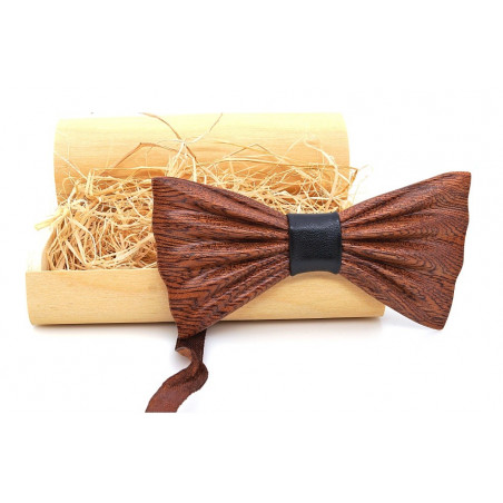 Noeud Papillon en bois Sapelli ( sans pochette assortie), vue 7