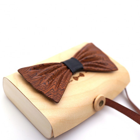 Noeud Papillon en bois Sapelli ( sans pochette assortie), vue 8