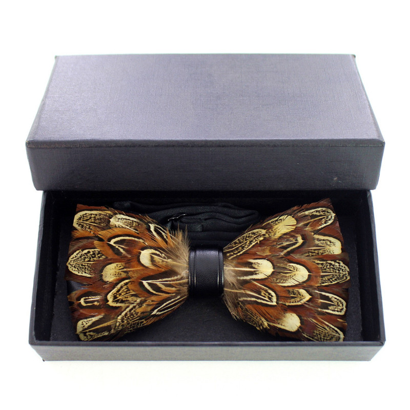Noeud papillon en plume : Faisan, vue 2