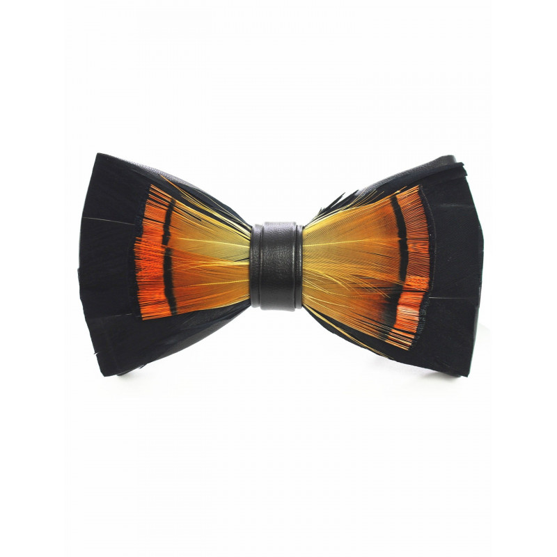 Noeud papillon en plumes : Canard Orange
