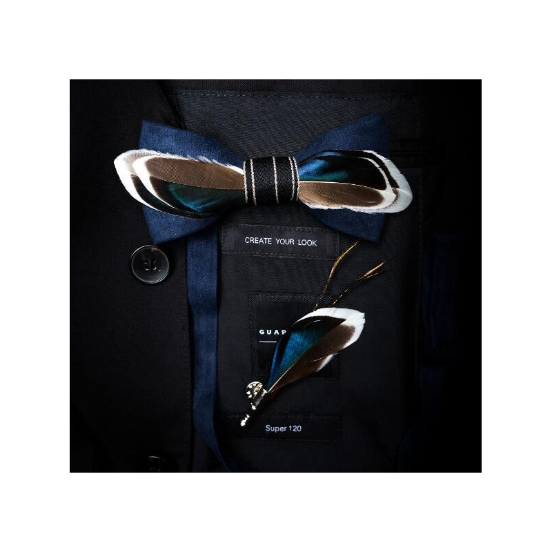 Noeud papillon en plumes : Colvert, vue 5